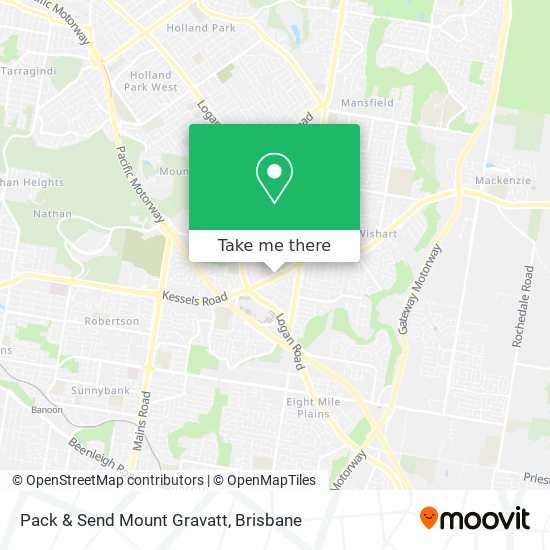 Pack & Send Mount Gravatt map