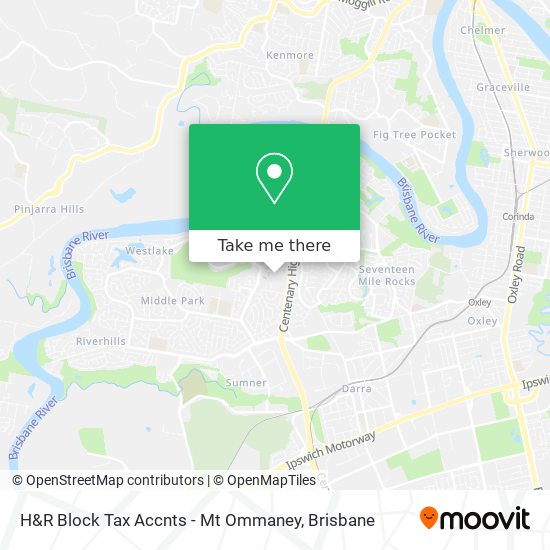 How to get to H&R Block Tax Accnts Mt Ommaney in Mount Ommaney by Bus