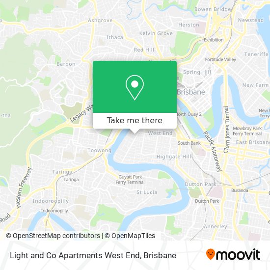 Light and Co Apartments West End map