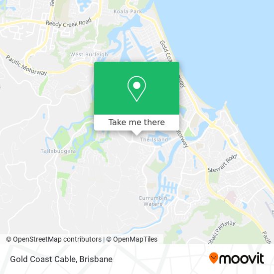 Mapa Gold Coast Cable