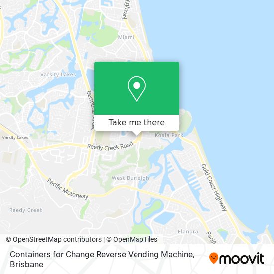 How to get to Containers for Change Reverse Vending Machine in Burleigh
