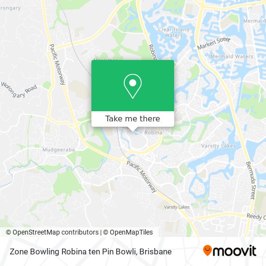 How to get to Zone Bowling Robina ten Pin Bowli by Bus or Light rail?