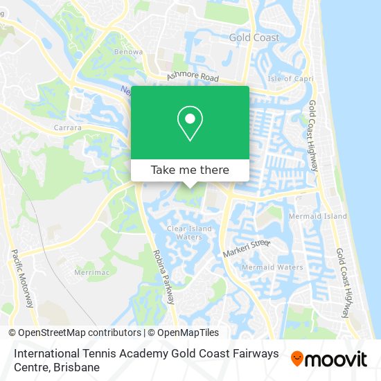 International Tennis Academy Gold Coast Fairways Centre map