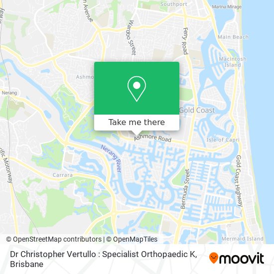 Dr Christopher Vertullo : Specialist Orthopaedic K map