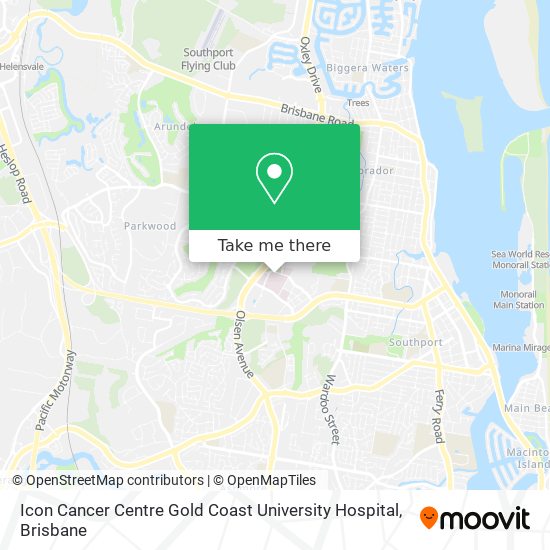 Icon Cancer Centre Gold Coast University Hospital map