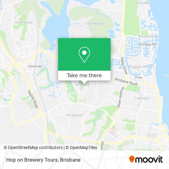 Hop on Brewery Tours map