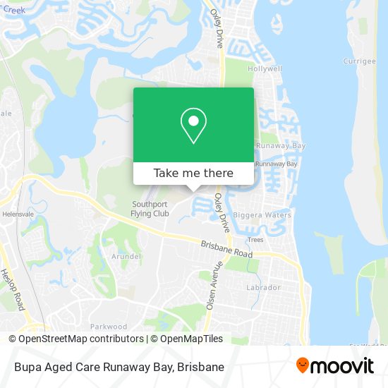 Bupa Aged Care Runaway Bay map