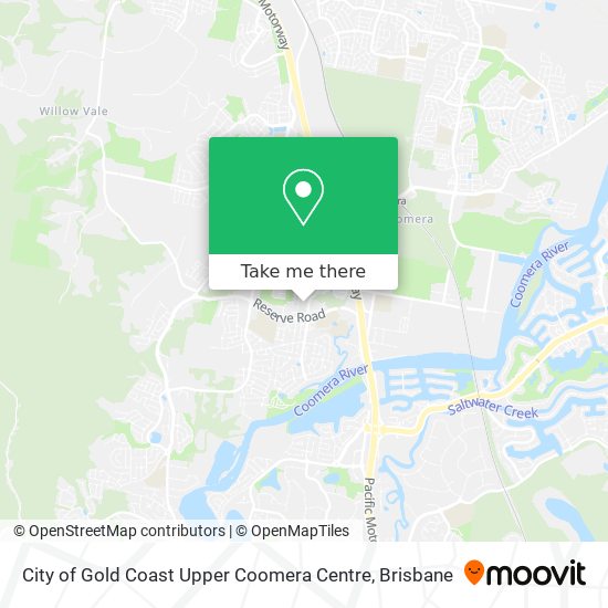 City of Gold Coast Upper Coomera Centre map