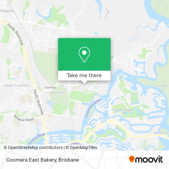 Mapa Coomera East Bakery