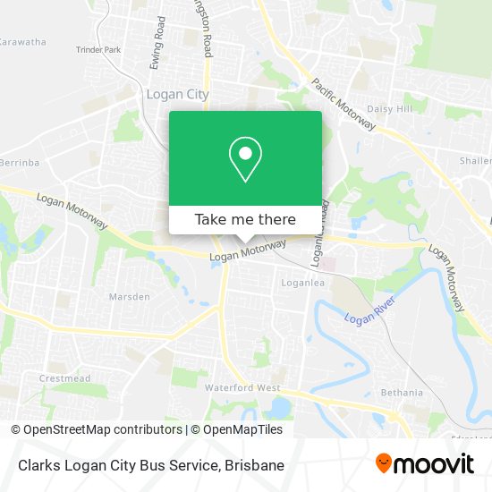 Clarks Logan City Bus Service map