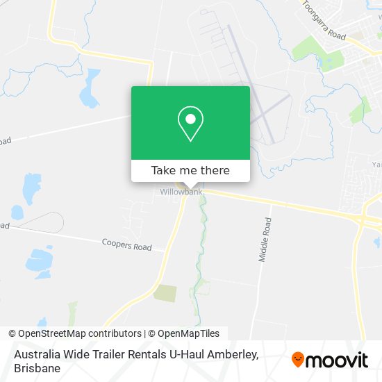 Australia Wide Trailer Rentals U-Haul Amberley map