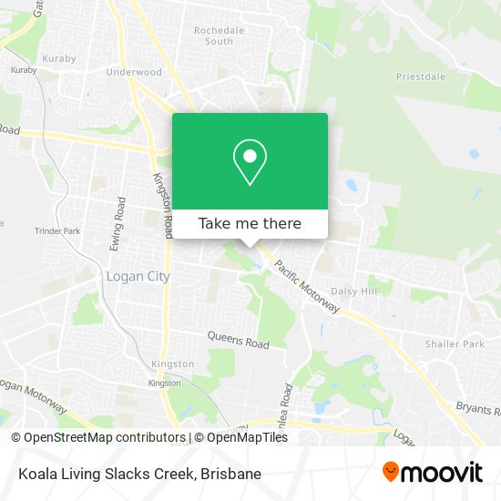 Koala Living Slacks Creek map