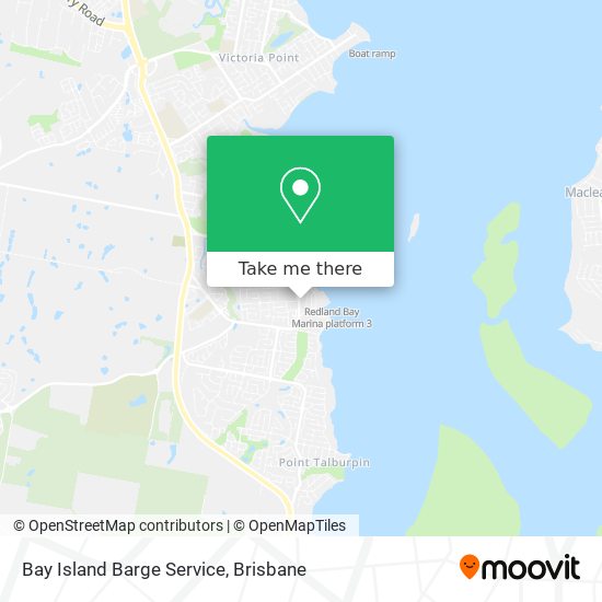 Bay Island Barge Service map