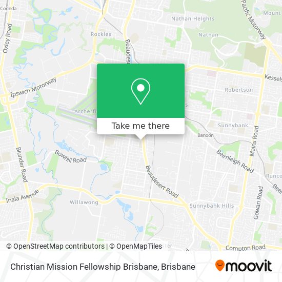 Christian Mission Fellowship Brisbane map
