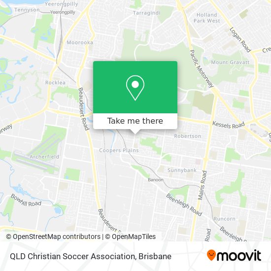 QLD Christian Soccer Association map