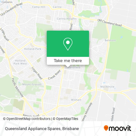 Queensland Appliance Spares map