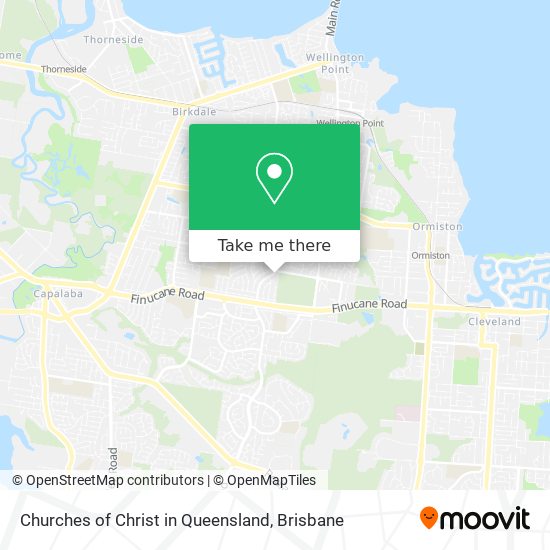 Mapa Churches of Christ in Queensland