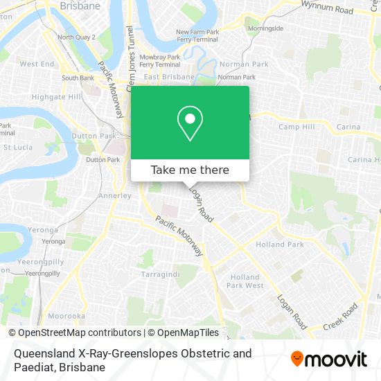 Queensland X-Ray-Greenslopes Obstetric and Paediat map