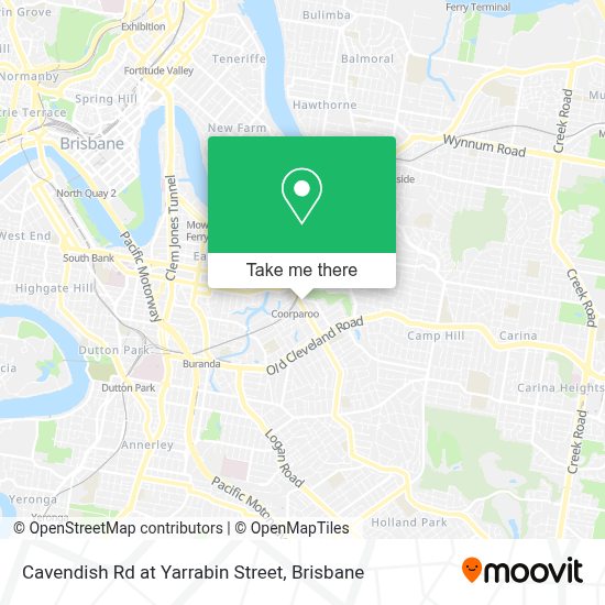 How to get to Cavendish Rd at Yarrabin Street in Coorparoo by bus or train?