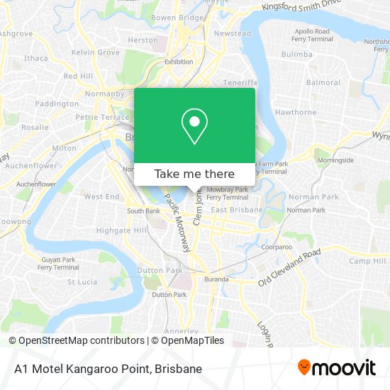 A1 Motel Kangaroo Point map