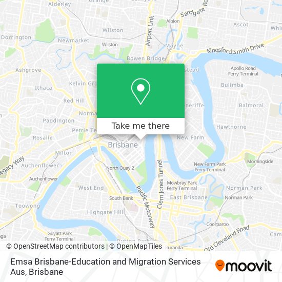 Emsa Brisbane-Education and Migration Services Aus map