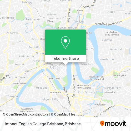 Impact English College Brisbane map