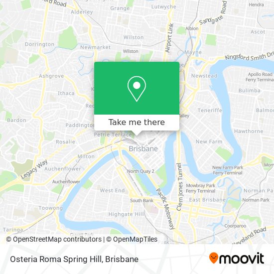Osteria Roma Spring Hill map
