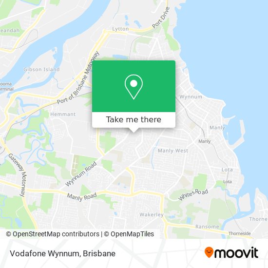 Mapa Vodafone Wynnum