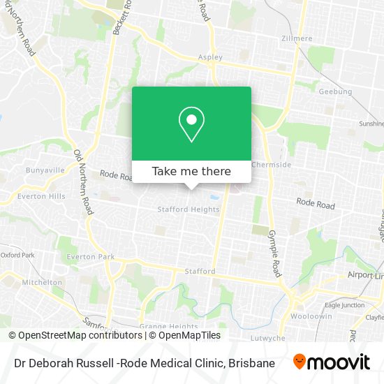 Mapa Dr Deborah Russell -Rode Medical Clinic