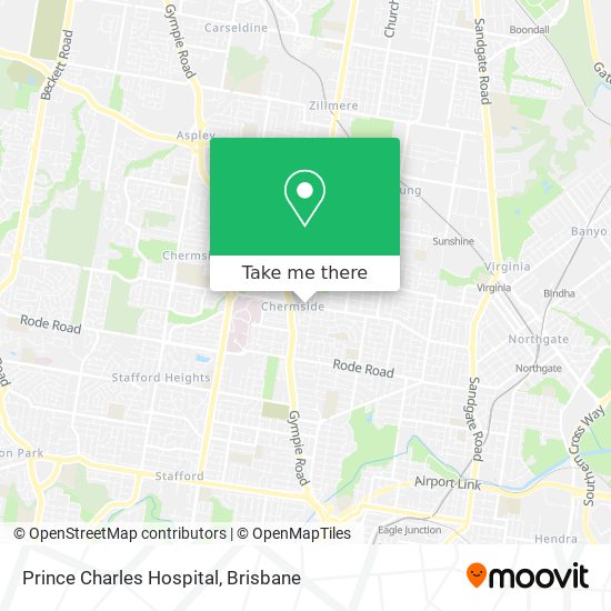 Prince Charles Hospital map