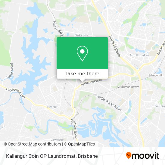 Mapa Kallangur Coin OP Laundromat