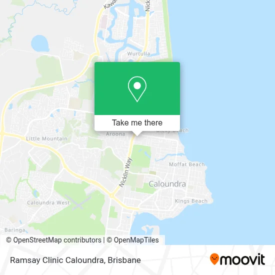Mapa Ramsay Clinic Caloundra