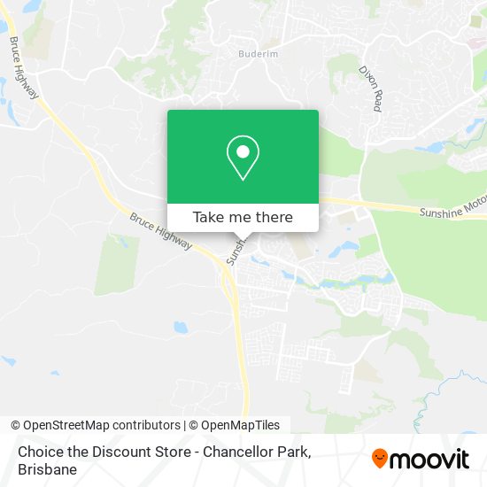 Choice the Discount Store - Chancellor Park map