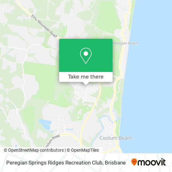 Peregian Springs Ridges Recreation Club map