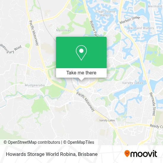Mapa Howards Storage World Robina