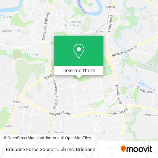 Mapa Brisbane Force Soccor Club Inc