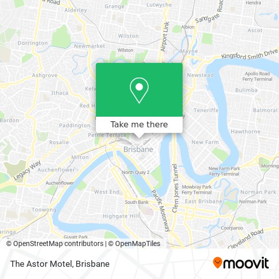 The Astor Motel map