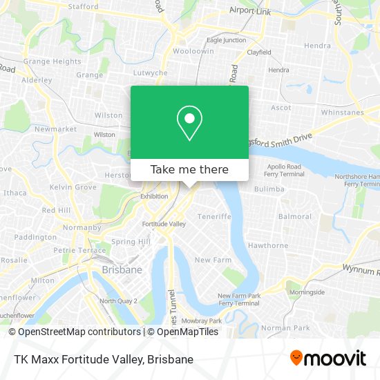 TK Maxx Fortitude Valley map