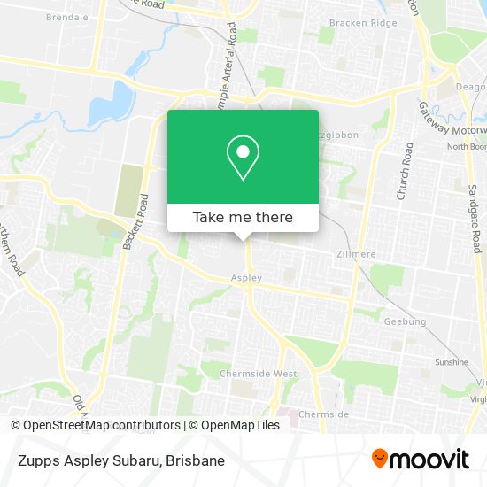 Zupps Aspley Subaru map