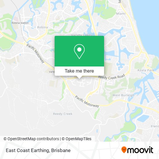 East Coast Earthing map