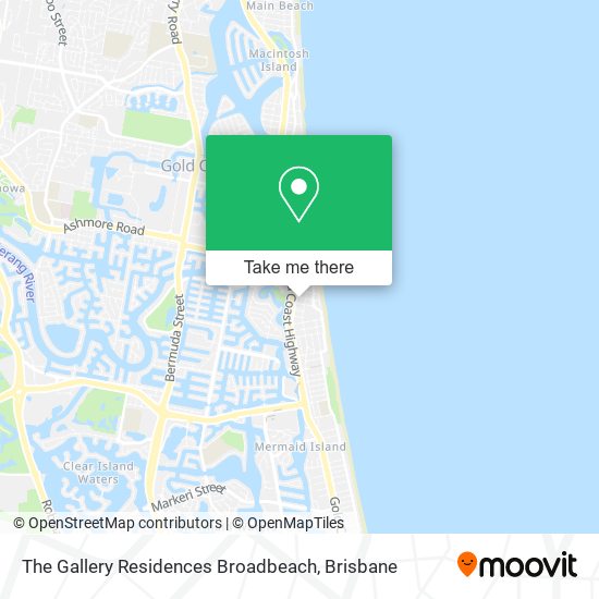 Mapa The Gallery Residences Broadbeach