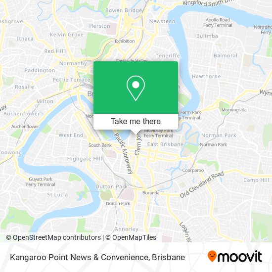 Kangaroo Point News & Convenience map