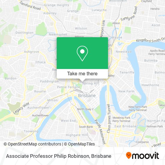 Associate Professor Philip Robinson map