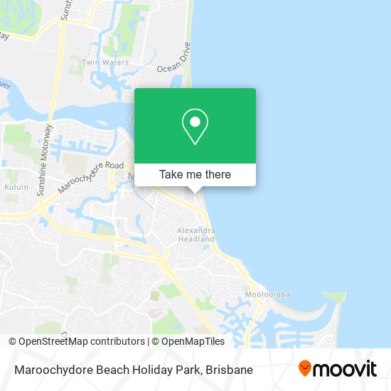 How to get to Maroochydore Beach Holiday Park by bus or train?