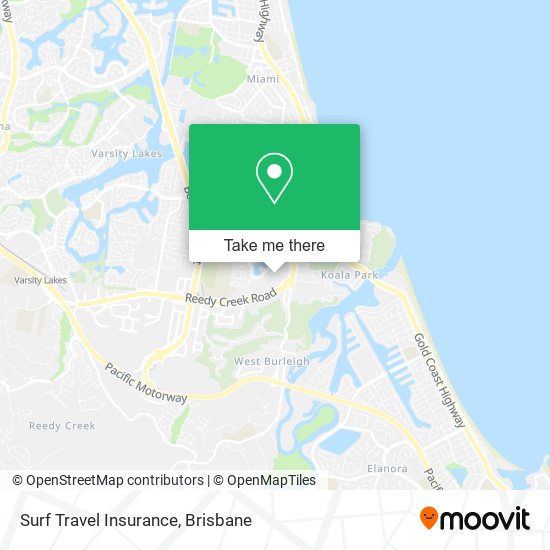 Surf Travel Insurance map