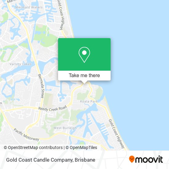 Mapa Gold Coast Candle Company
