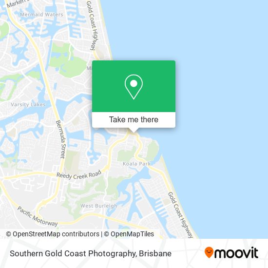 Mapa Southern Gold Coast Photography