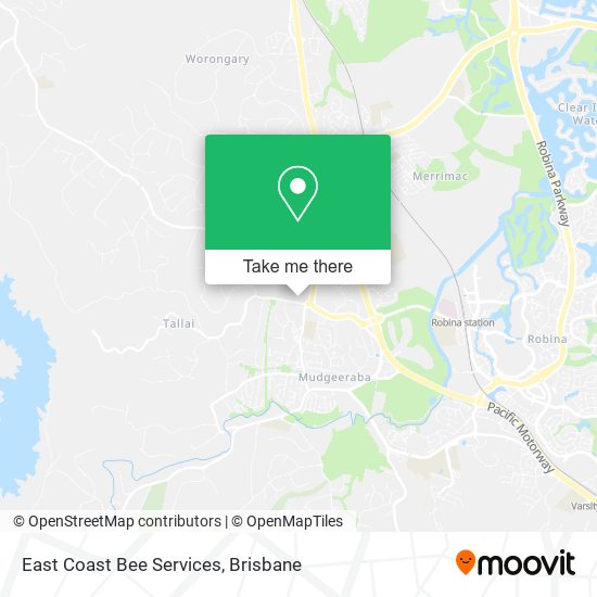 East Coast Bee Services map