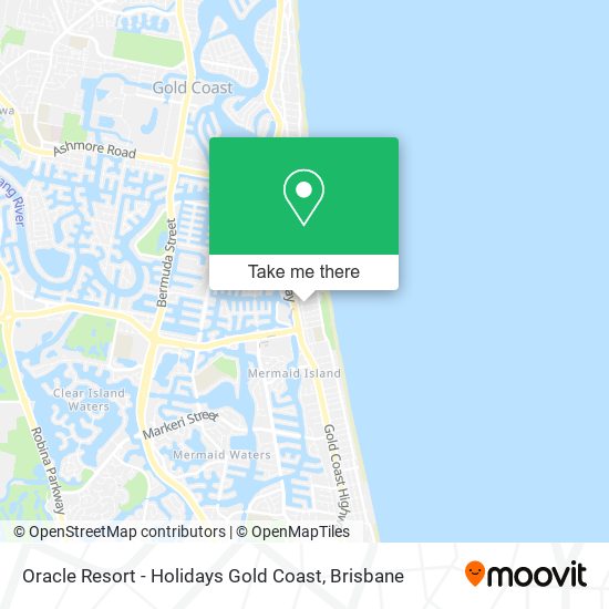 Mapa Oracle Resort - Holidays Gold Coast