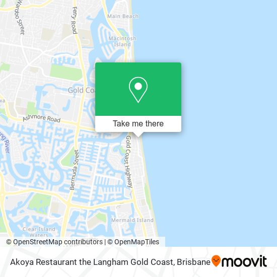 Akoya Restaurant the Langham Gold Coast map